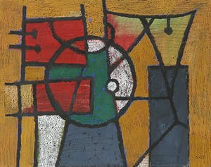 Will Leewens - Abstracte compositie in gemengde techniek kopen? Bied vanaf 350!