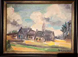 Alfons Vermeir - Gehucht met kerk vendu pour 150€ !