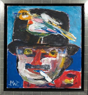 Martin van Wordragen - Olieverf op doek, Stadsfiguur - Ingelijst kopen? Bied vanaf 200!