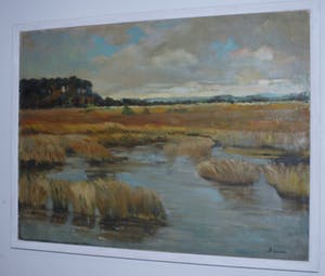 Isaac Naarden - landschap, olieverf - omgeving 't Gooi kopen? Bied vanaf 65!
