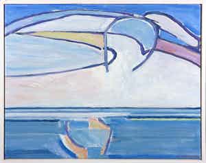 Paul Overhaus - Olieverf op doek, Reflectie II - Ingelijst verkocht voor € 70!