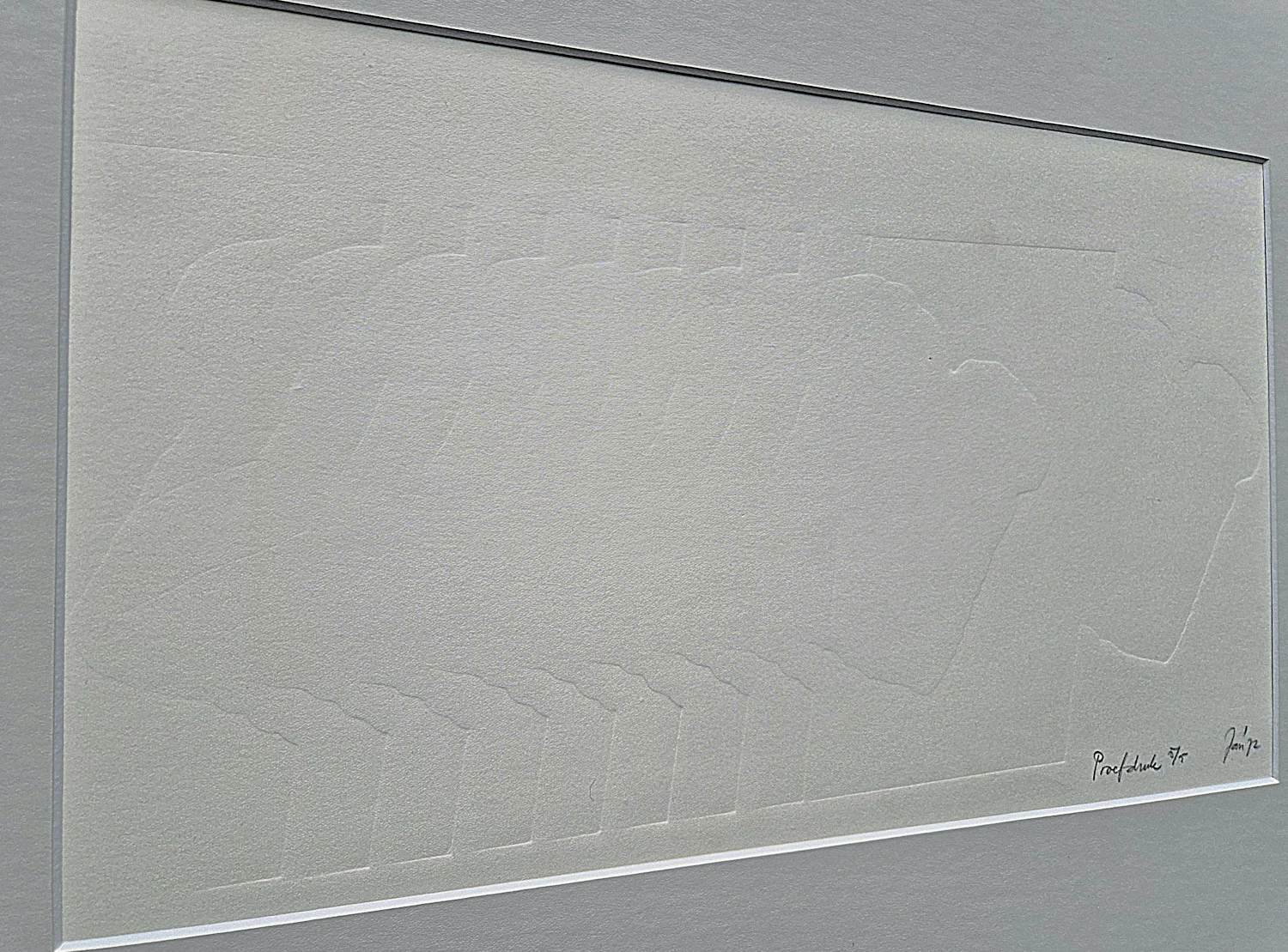 Jan Hendriks - Unieke (oplage 5/5) Zero-Art blind/preegdruk uit 1972 potlood gesigneerd verkocht voor € 87!