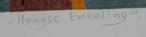 AcheterSees Vlag - Potlood tekening: "Haagse tweeling" - 2014? Enchérissez de 125!