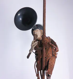 Jan Verschueren - Groot sculptuur gemaakt van ijzer, To the next level kopen? Bied vanaf 700!