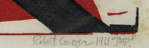 Robert Fremont Conover - Houtsnede op Japans papier, Conflict kopen? Bied vanaf 35!