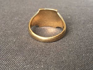 9K Goud - herenring in geelgoud, volledig gekeurd kopen? Bied vanaf 25!