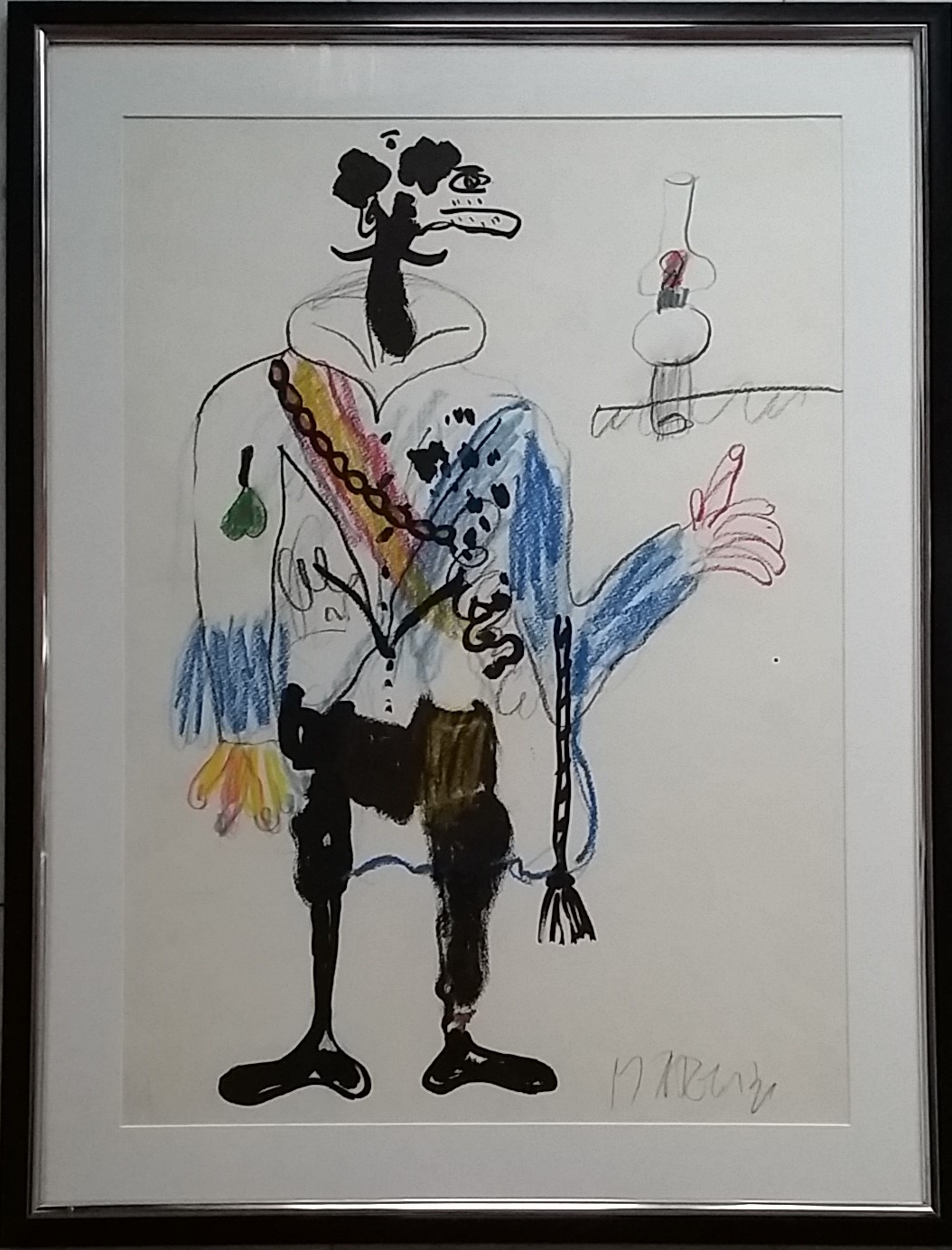 Anton Martineau - Aqaurel en pastel op papier / hommage de Velazquez verkocht voor € 375!