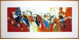 Peter Meijer - Zeefdruk, Bergen aan zee - Ingelijst (Groot) verkocht voor € 50!