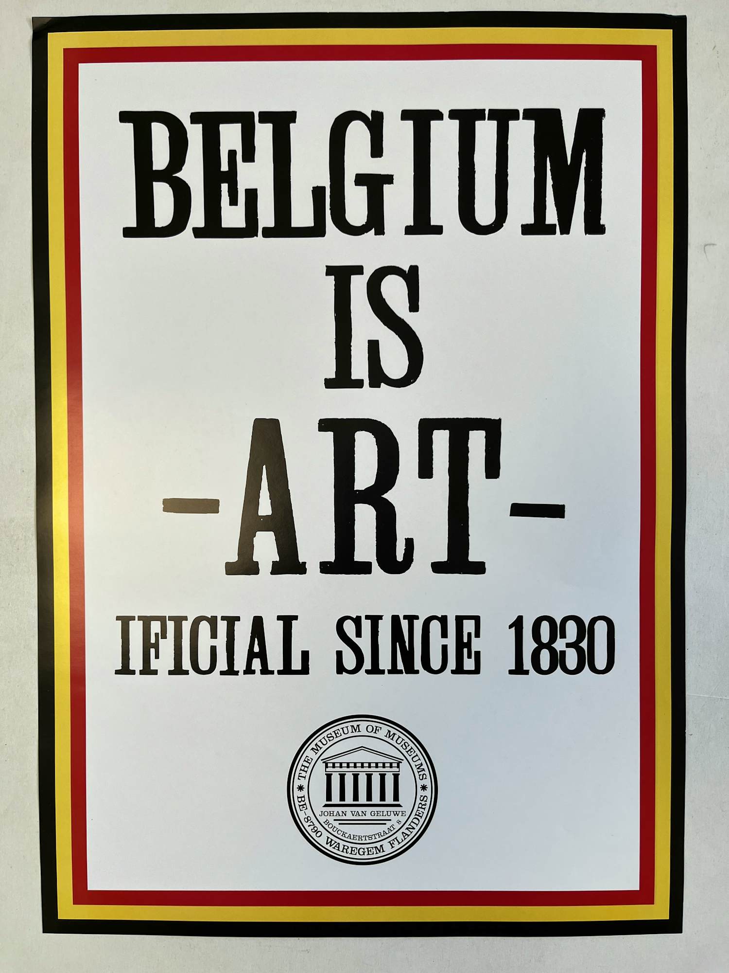 Johan Van Geluwe - Belgium is Art kopen? Bied vanaf 25!