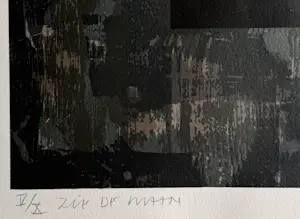 Bert Vredegoor - handgesigneerde kleurenlitho | 'Zie de maan' | 1991 kopen? Bied vanaf 35!