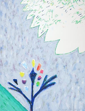 Harrie Gerritz - Zeefdruk, Compositie met boom kopen? Bied vanaf 1!