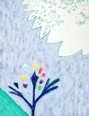 Harrie Gerritz - Zeefdruk, Compositie met boom verkocht voor € 1!