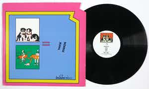 Lawrence Weiner - Gesigneerde LP-hoes, Thick Pigeon album: Too Crazy Cowboys verkocht voor € 1!