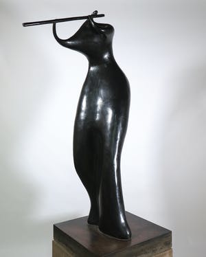 Jean-Louis Toutain - Levensgroot bronzen beeld, Chanson d'Amour (Zeer groot!) kopen? Bied vanaf 5000!