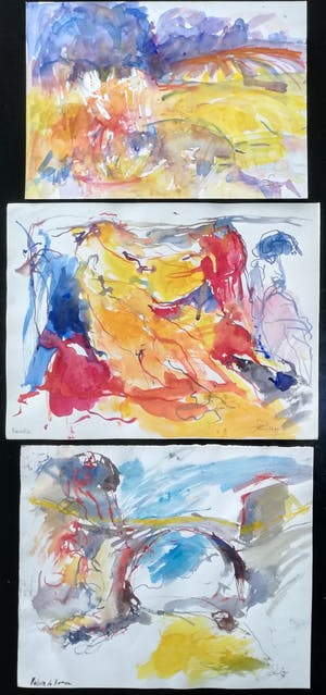 Franscz Witte - 3 aquarellen van landschappen kopen? Bied vanaf 20!