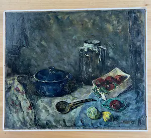 Martha Grondhout-Heshusius - Stilleven ‘Blauwe Pan’ kopen? Bied vanaf 350!