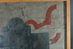 Hans Lemmen - Gemengde techniek op papier, Zonder titel - Ingelijst (Groot) kopen? Bied vanaf 1!