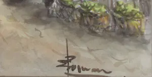 Niet of onleesbaar gesigneerd - 2 aquarellen - Bali - Indonesië kopen? Bied vanaf 1!