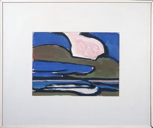 Paul Overhaus - Gouache op papier, Zonder titel - Ingelijst kopen? Bied vanaf 70!