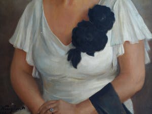 Rudolf Wenghart - Ingelijst olieverf op doek, op paneel (marouflé), “Portret” – 1938 – 100 x 80 kopen? Bied vanaf 1!