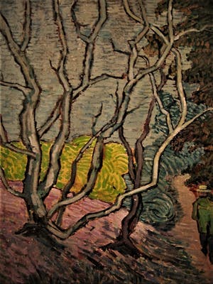 Niet of onleesbaar gesigneerd - Intrigerend omstreeks 1930 geschilderd Post Impressionistisch landschap kopen? Bied vanaf 10!