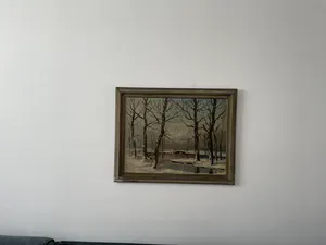 Simon Kramer - Winterlandschap met een berken en water kopen? Bied vanaf 150!