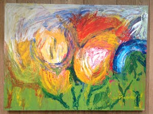 Niet of onleesbaar gesigneerd - Stilleven met tulpen kopen? Bied vanaf 1!