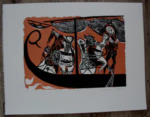 Karl-Heinz Hansen-Bahia - Houtsnede - 1975 kopen? Bied vanaf 55!