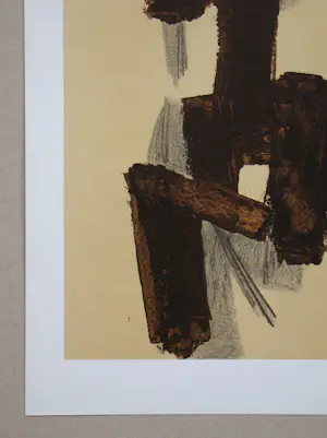 Pierre Soulages - Peinture sur papier - Lithografie - 1962 - Gesigneerd en gedateerd kopen? Bied vanaf 240!