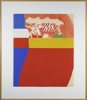 Jef Diederen - Gouache, Rode Straat - Ingelijst (Groot) kopen? Bied vanaf 120!