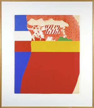 Jef Diederen - Gouache, Rode Straat - Ingelijst (Groot) verkocht voor € 120!