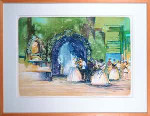 Toos van Holstein - Litho, Het bal - Ingelijst verkocht voor € 50!