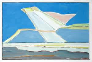 Paul Overhaus - Olieverf op doek, Zonsondergang II - Ingelijst verkocht voor € 80!