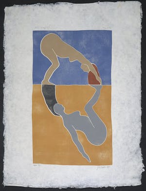 Geertje Briels - Houtdruk op geschept papier, Salto kopen? Bied vanaf 1!