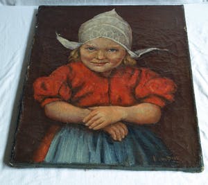 Niet of onleesbaar gesigneerd - Olieverf op doek , Zeeuws meisje ? - gesigneerd kopen? Bied vanaf 1!
