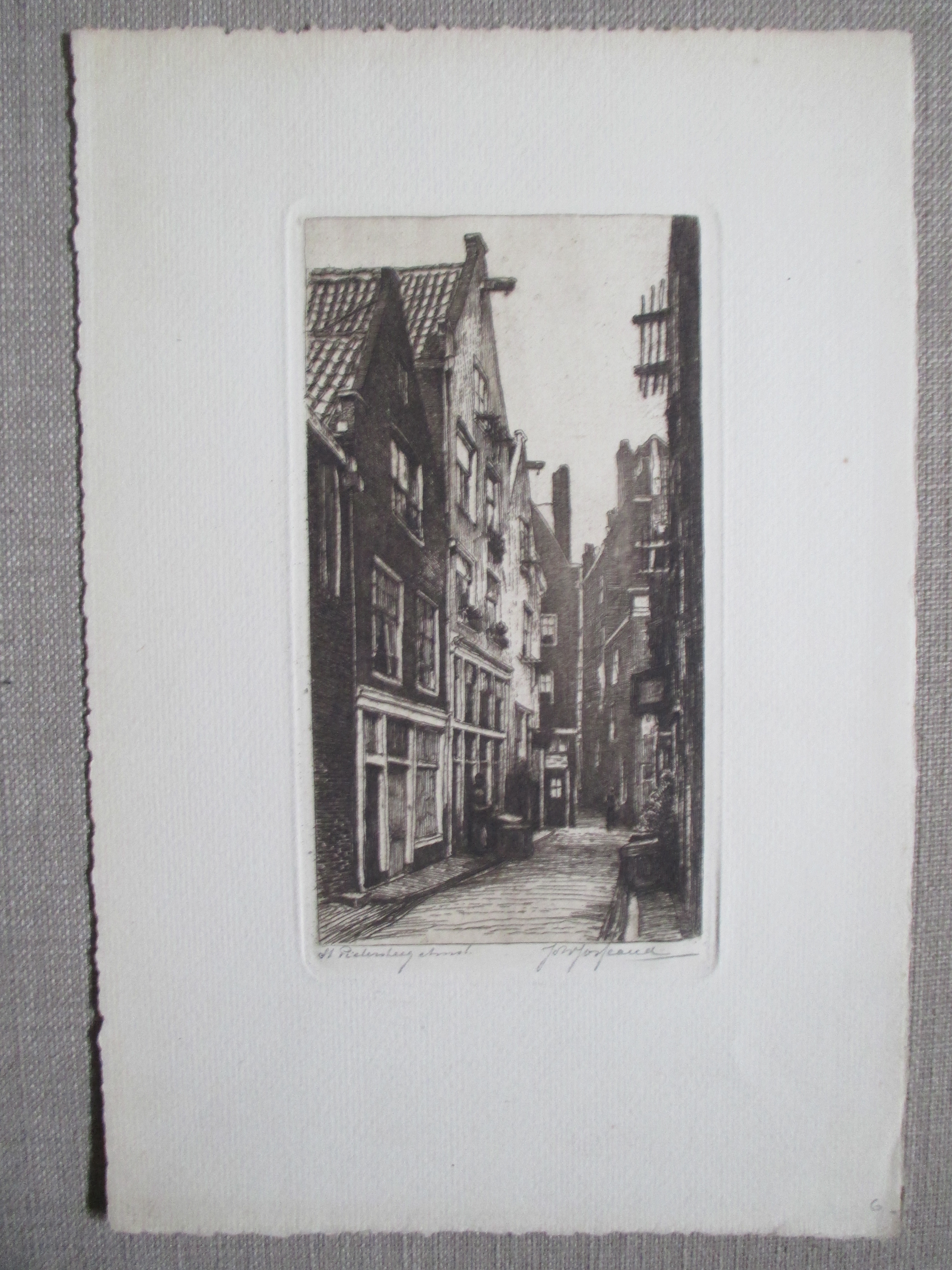 Johannes Josseaud - ets St. Pietersteeg Amsterdam kopen? Bied vanaf 25!