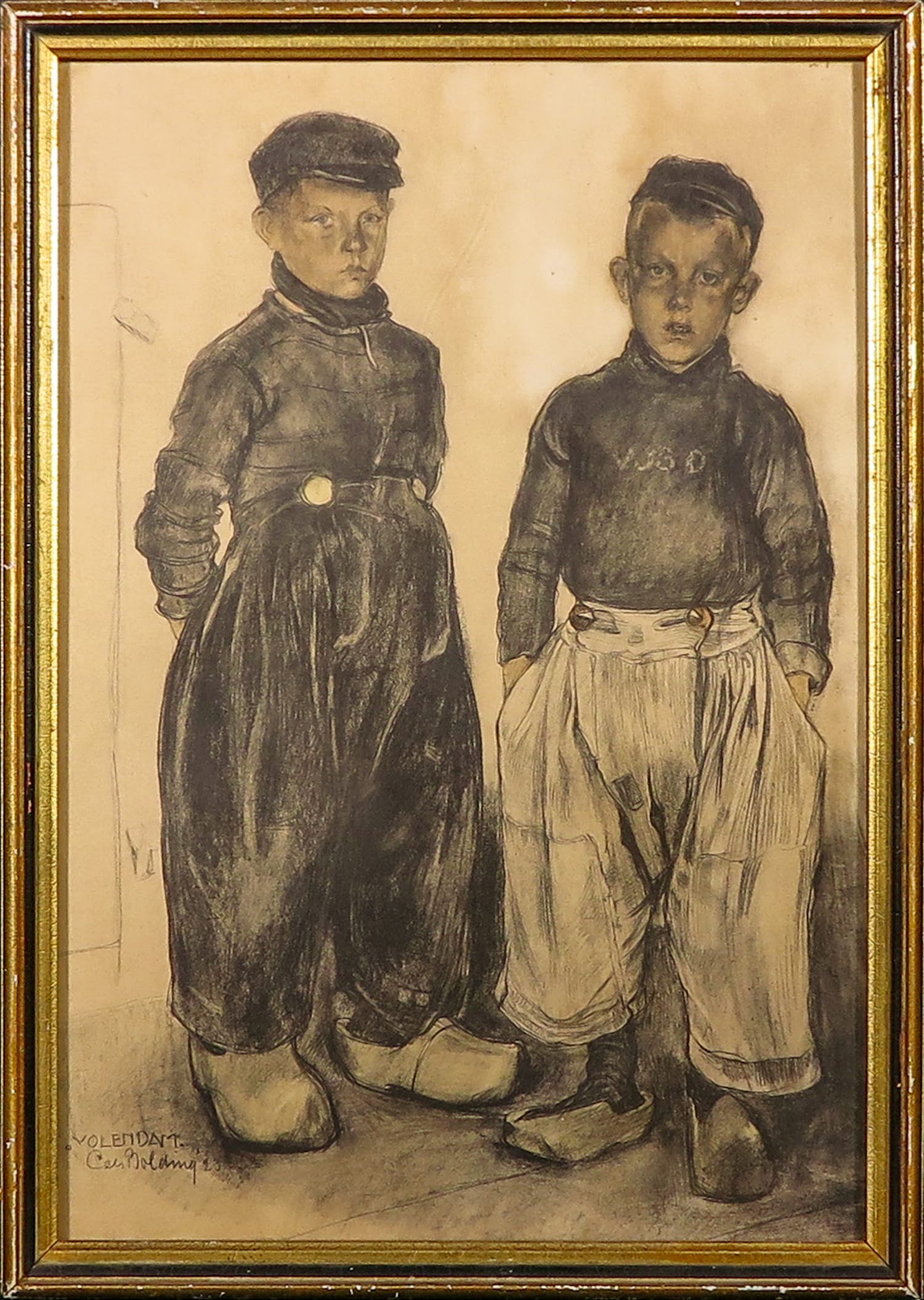 Cees Bolding - Litho, Volendam - Ingelijst verkocht voor € 1!