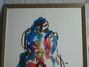 Anton Heyboer - Ingelijst , Pastel & acryl , Moeder en kind – ca. 1985 – 70 x 50 cm kopen? Bied vanaf 1!