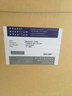 Jos Verwiel - Mandraki kopen? Bied vanaf 175!