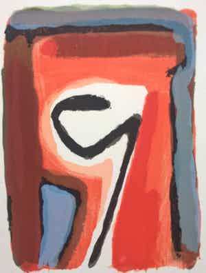 Bram van Velde - gesigneerde 6 kleuren litho - MP264 - 1977 verkocht voor € 255!