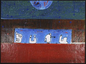 Kantcho Kanev - Gemengde techniek op karton, Zonder titel (Zeer Groot) kopen? Bied vanaf 100!