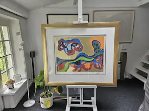 Karel Appel - Flying hat meets sleeping dog kopen? Bied vanaf 1500!