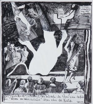 Joe Wols - Lot van twee pentekeningen op papier, Twee voorstellingen kopen? Bied vanaf 1!