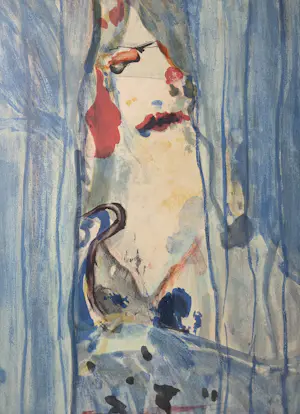 Kees van Bohemen - Vrouw tussen de gordijnen. kopen? Bied vanaf 199!