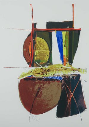 Arty Grimm - Zeefdruk, Abstracte compositie - Ingelijst kopen? Bied vanaf 50!