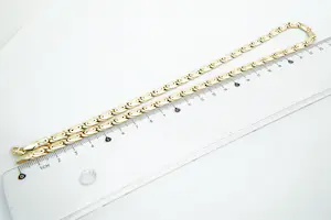 32- 14 Krt geel gouden "Scroll" collier - 50cm - 19.4gr kopen? Bied vanaf 540!