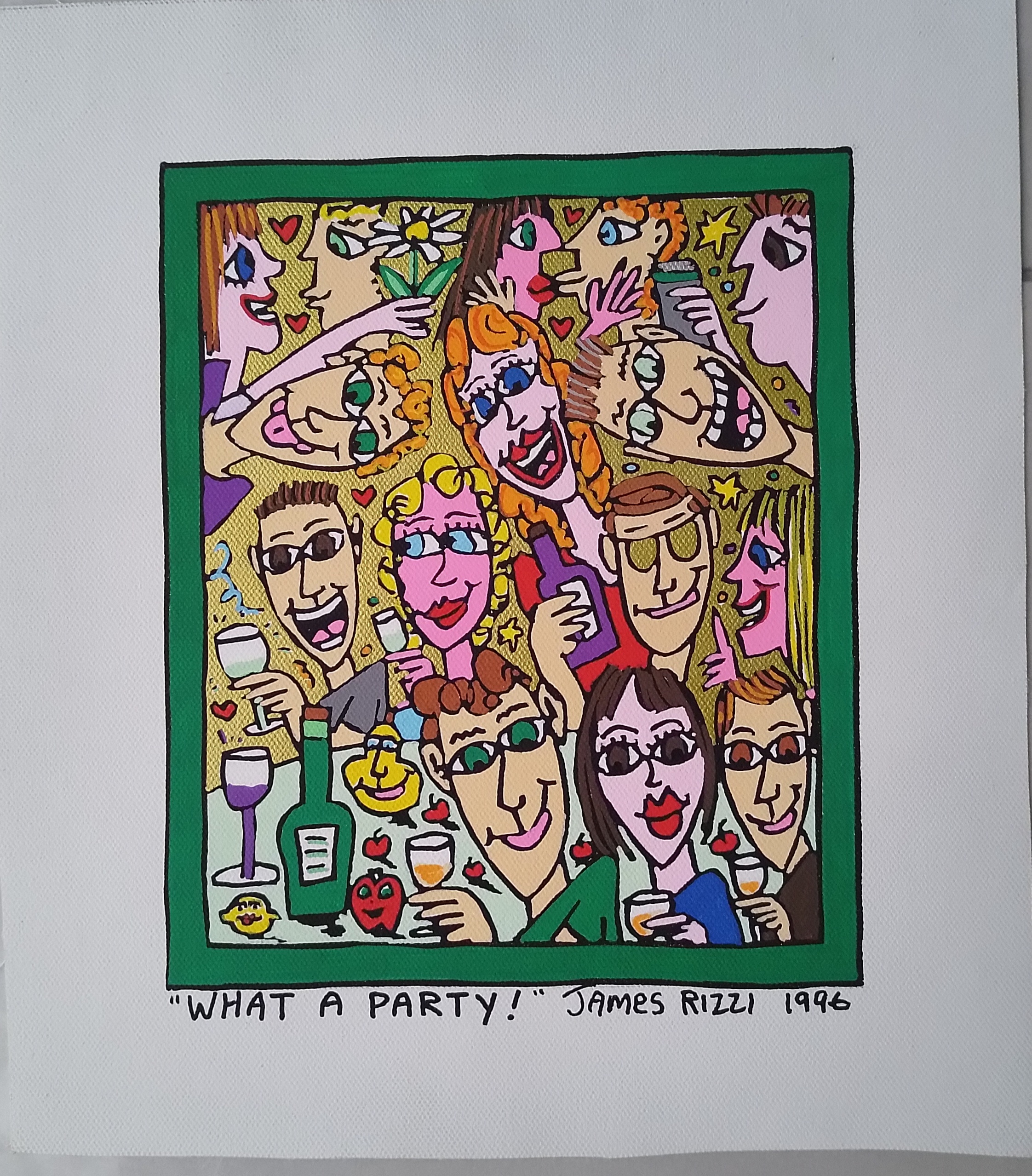 AcheterJames Rizzi - What a Party! Einzigartiges Acrylgemälde auf Leinwand? Enchérissez de 5550!