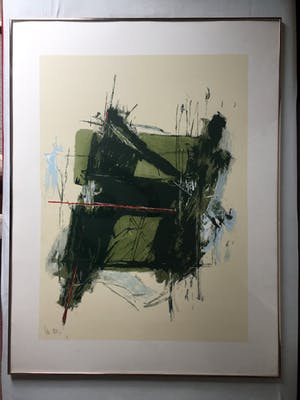 Arty Grimm - Abstracte compositie - Zeefdruk, Ingelijst (Groot) kopen? Bied vanaf 80!