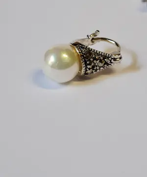 Prachtig zilveren bescheiden  oorbelletjes met  parel kopen? Bied vanaf 35!