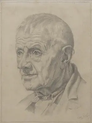 Aart Roos - Potloodtekening, Zonder titel - Ingelijst kopen? Bied vanaf 1!